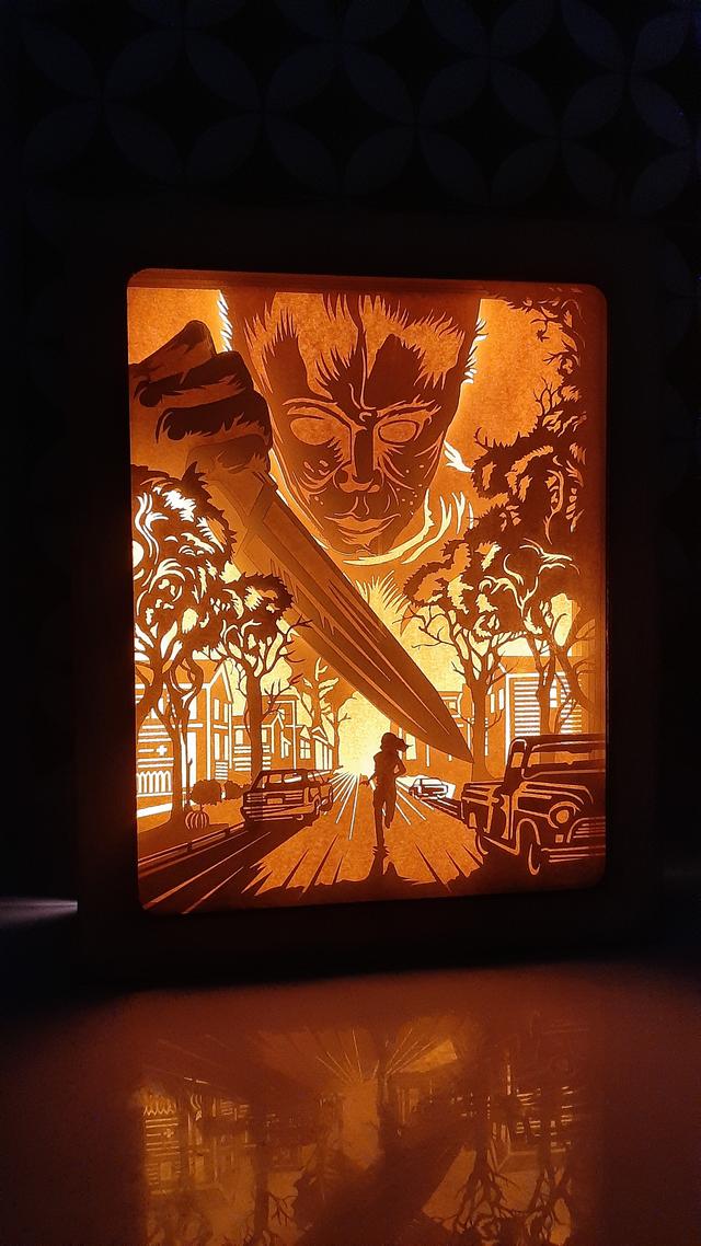 Michael Myers Halloween Light Box Svg, Shadow Box Layered cardstock, File for Cricut and silhouette